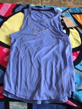 Nike Lavender Performance Sleeveless Tank with Reflective Swoosh